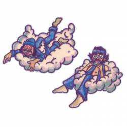 Cheech & Chong High in the Clouds - Set of 2 Embroidered Iron-On Patches
