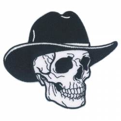 Cowboy Skull - Embroidered Iron-On Patch