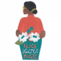 Queenbe Monyei Black Girl Magic - Embroidered Iron-On Patch