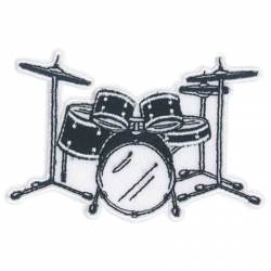 Drum Set - Embroidered Iron-On Patch