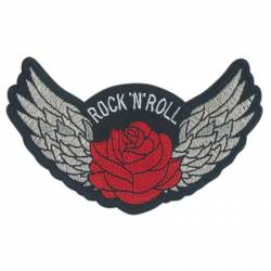 Rock & Roll Rose - Embroidered Iron-On Patch