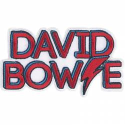 David Bowie Bolt Name - Embroidered Iron-On Patch