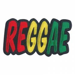 Reggae Colors Script - Embroidered Iron-On Patch