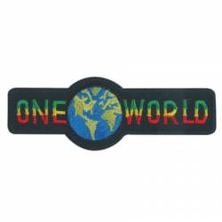 One World Rasta - Embroidered Iron-On Patch