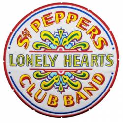 The Beatles Sgt Pepper Logo Large Oversized - Embroidered Iron-On Patch