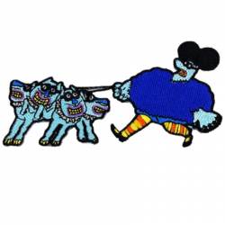 The Beatles Yellow Submarine Blue Meanie & Dogs - Embroidered Iron-On Patch