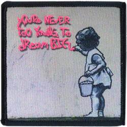 Banksy's Graffiti Dream Big - Embroidered Iron-On Patch