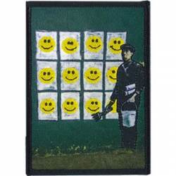 Banksy's Graffiti Happy Face Posters - Embroidered Iron-On Patch