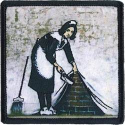 Banksy's Graffiti Camden Maid  - Embroidered Iron-On Patch
