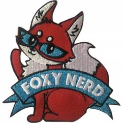Foxy Nerd - Embroidered Iron-On Patch