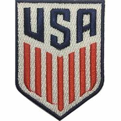 USA Red White & Blue Crest - Embroidered Iron-On Patch