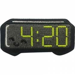 420 Alarm Clock - Embroidered Iron-On Patch