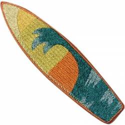 Wave Surf Board - Embroidered Iron-On Patch