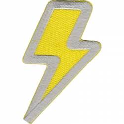 Lightning Bolt - Embroidered Iron-On Patch