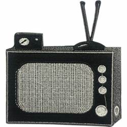 60's Retro TV Set - Embroidered Iron-On Patch