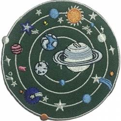 Solar System - Embroidered Iron-On Patch