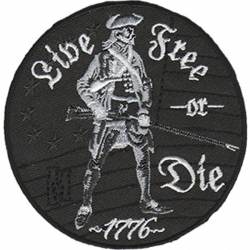 Live Free Or Die 1776 - Embroidered Iron-On Patch