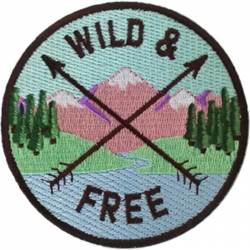 Wild & Free - Embroidered Iron-On Patch