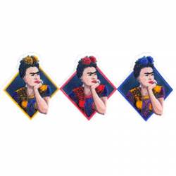 Frida Kahlo Uno Dos Tres - Embroidered Iron-On Patch