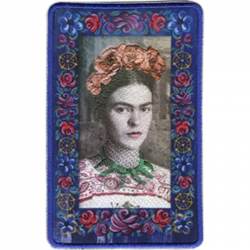 Frida Kahlo Flower Frame - Embroidered Iron-On Patch