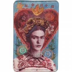 Frida Kahlo Heart Portrait - Embroidered Iron-On Patch