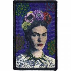 Frida Kahlo Purple Mosaic - Embroidered Iron-On Patch
