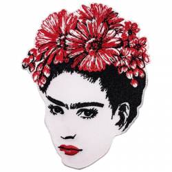 Frida Kahlo Stencil - Embroidered Iron-On Patch