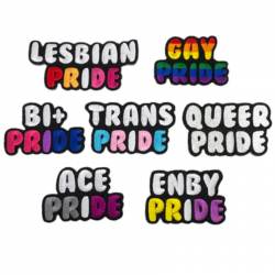 LGBTQ+ Pride - Set of7 Mini Embroidered Iron-On Patches