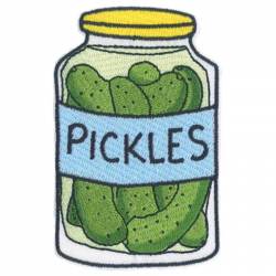 Pickle Jar - Embroidered Iron-On Patch