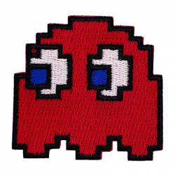 Pac-Man Red Ghost - Embroidered Iron-On Patch