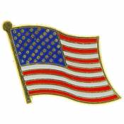 United States Of America Wavy American Flag - Lapel Pin
