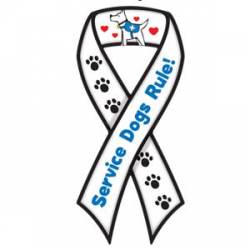 Service Dogs Rule - Ribbon Magnet