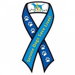 Service Dogs Save Lives - Ribbon Magnet
