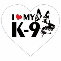 I Love My K-9 - Heart Magnet