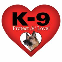 K-9 Protect & Love - Heart Magnet