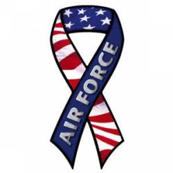 Air Force & American Flag - Ribbon Magnet