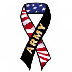 Army & American Flag - Ribbon Magnet