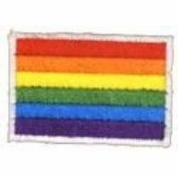 Rainbow Flag Mini - Embroidered Iron-On Patch