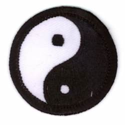 Black & White Yin Yang Mini - Embroidered Iron-On Patch
