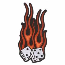 Aftermath Flame Dice - Embroidered Iron-On Patch