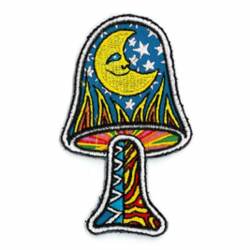 Moon Mushroom - Embroidered Iron-On Patch