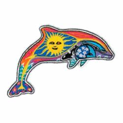 Celestial Dolphin Mushroom - Embroidered Iron-On Patch