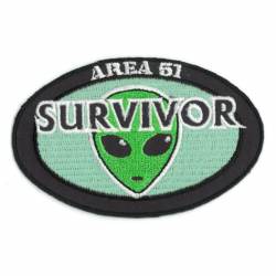 Alien Area 51 Survivor - Embroidered Iron-On Patch