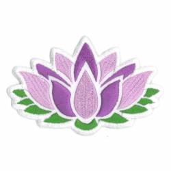 Lotus Flower - Embroidered Iron-On Patch