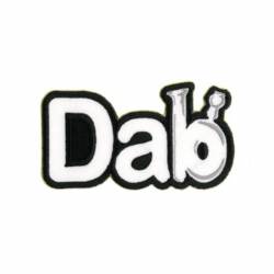DAB Script Text - Embroidered Iron-On Patch