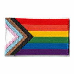 Progress All Inclusive Rainbow Flag - Embroidered Iron-On Patch