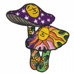 Dan Morris Two Mushrooms - Embroidered Iron-On Patch