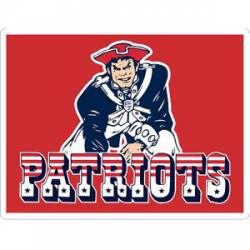 New England Patriots Retro Script Text Flag - Sticker