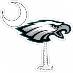 Philadelphia Eagles White Right Facing Palmetto Flag - Sticker