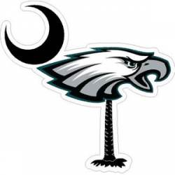 Philadelphia Eagles Black Right Facing Palmetto Flag - Sticker